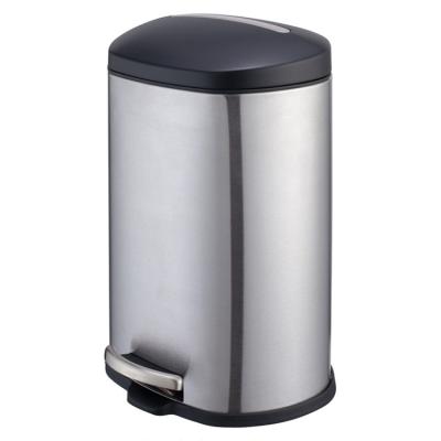 China Sustainable Special Design Oval Stainless Steel Trash Can , Foot Step Trash Can for sale