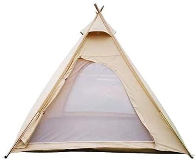 China Sun Proof Camping Tent 1-2 Person Cotton Canvas Tent Outdoor Camping Teepee One Bedroom Tent for sale