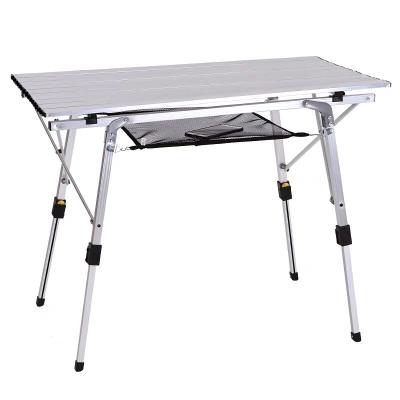 China YILU Hot Selling Adjustable Portable Camping Folding Table Easy Carry Aluminum Picnic Increasing Camping Vacation Necessary for sale