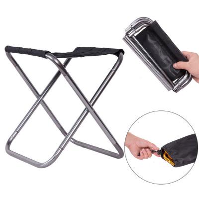 China Small Outdoor Fishing Chair Aluminum Alloy Product Metal Beach Chair Barbecue Stool for sale