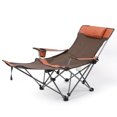 China Outdoor Garden Folding Support Steel Pipe Chair Modern Full Weightless Orange Fabric for sale