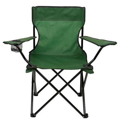 China Contemporary Outdoor Quad Folding Camping Chair With Arm Cup Holder Pocket And Hard Armrests for sale