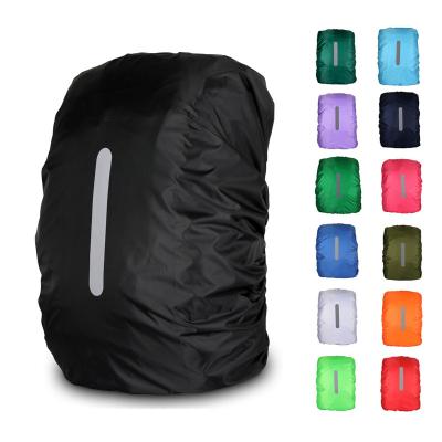 China Protect Cover Logo Reflective Safety Outdoor Custom Bicycle Camping Hiking Waterproof Cover for School Travel Camping Backpack Bag Rain Recycling Cover for sale