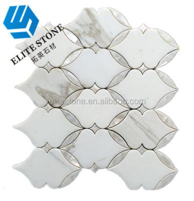 China Parquet Popular Design Waterjet Mosaic For Bathroom for sale