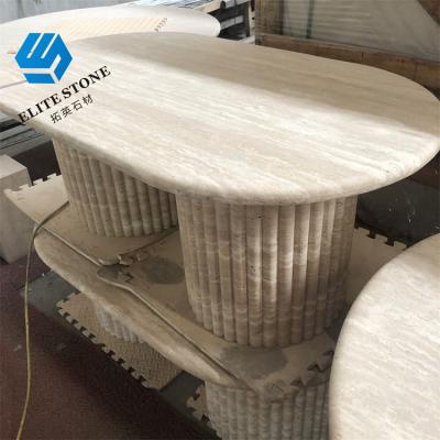 China Modern Natural Marble Coffee Table Travertine Round Square Marble Coffee Table Top for sale