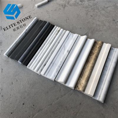 China Modern decorative wall edging natural marble stone cladding plinth molding for sale