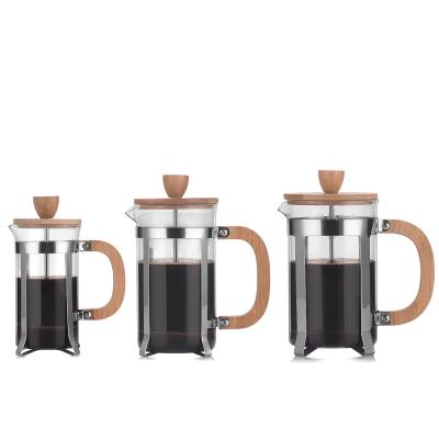 China Viable wholesale high quality french maker coffee pot glass jar filter press coffee french press for sale