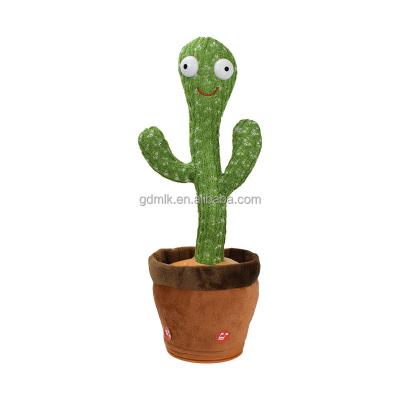 China 2021 hot sale dancing singing saxophone cactus plush toys recording USB dancing cactus for sale