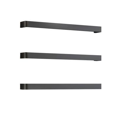 China Bathroom Black Warmer Design Towel Rail Stainless Steel Electric Heated Towel Rack for sale