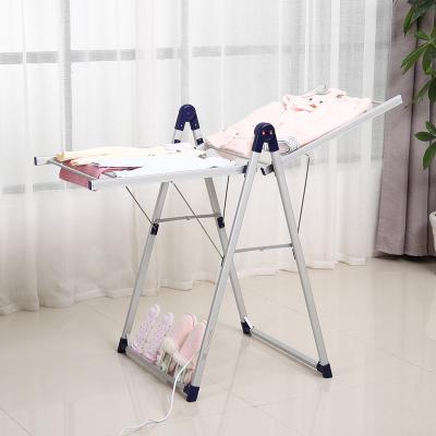 China Hunger and Rack Home Use Folding Electric Free Standing Heated Clothes Dryer Rack Heated Clothes Drying Rack for sale