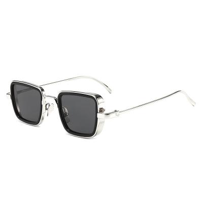 China New Fashion Sunglasses Indian Models Sunglasses for Men's Retro Thick Rim Square Metal Frame Trend Sunglasses for sale