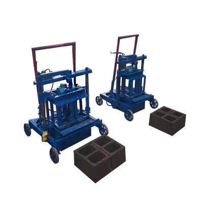 China Manual Cement Brick Brick Mobile Stores Building Material Hollow Block Maker Concrete Block Making Machine for sale