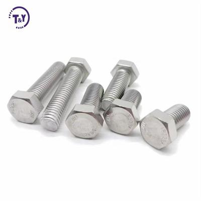 China Stainless Steel 316 Grade M3 12.9 Round Head Bolts And Nuts A4 DIN931 Hex Bolts for sale