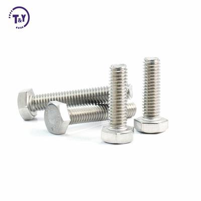 China Stainless Steel Stainless Steel Hex Bolts 316L SS316 Standard Size Hex Head Bolts for sale