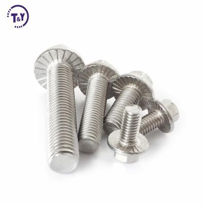 China Stainless Steel Grade 8 Stainless Flange Din6921 Hex Serrated Bolt for sale