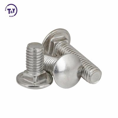 China DIN 603 Stainless Steel Round Head Square Neck Bolts 304 Stainless Steel A2-70 Carriage Bolts for sale