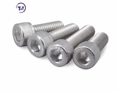 China Customized Al 7075 Aluminum Hex Socket Round Head Screws DIN 912 Aluminum Allen Bolts for sale