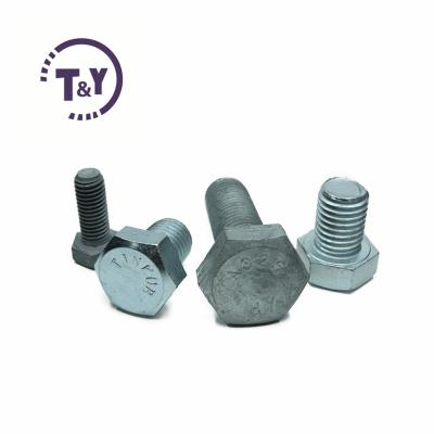 China Zinc Plating Hex Head Screw Hex Bolts DIN 960 Stainless Steel Carbon Steel Class 8.8 GB 5783 for sale