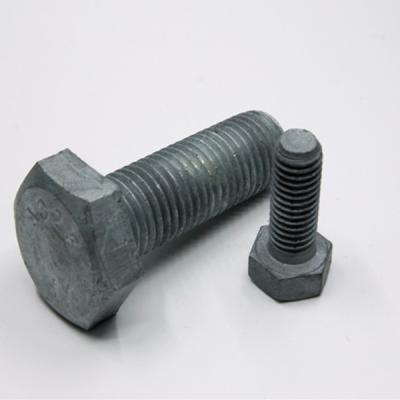 China Steel Metric Size Hot Dip Galvanized Bolts Carbon Steel Class 4.8/5.6/5.8/8.8 Hex Bolts for sale