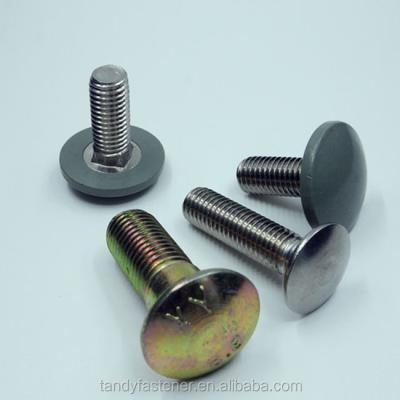 China Large Head Round Rib Neck Silo Bolts Yellow Zinc Steel Carbon Steel for sale