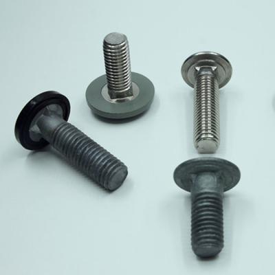 China Stainless Steel Carbon Steel M10 M12 Flat Round Head Fin Neck Bolts Floor Bolts for sale