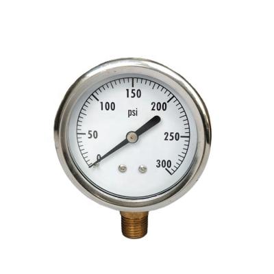 China Customizable Air Pressure Gauge Brass Stainless Steel Or Less Count 1.5 Inch 300 Bar Pressure Gauge for sale