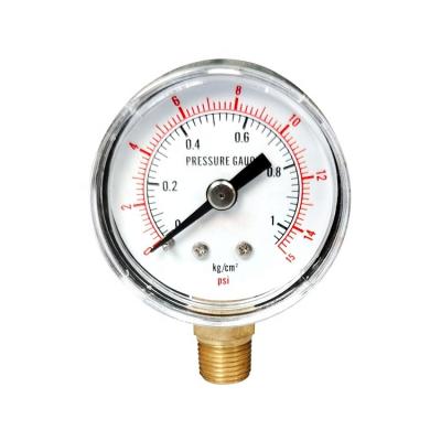 China Brass or Stainless Steel-Copper Connectors 40 Mm 1.5inch Fuel Level Pressure Gauge for sale