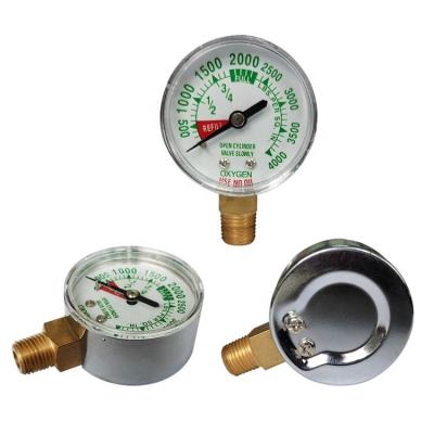 China Customizable Anti-Corrosion Brass Stainless Steel Oxygen Pressure Gauge Low High 0-60 PSI 2