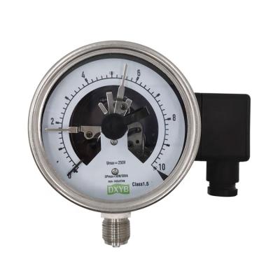 China Brass Stainless Steel Or 100mm 10 Bar Horizontal Manometer Water Pressure Gauge With Electrical Contact for sale