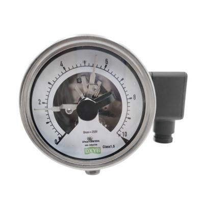 China Brass Stainless Steel Bars Hydraulic Pressure Gauge Or 160 100 Mm Electric Contact Oil Pressure Gauge for sale