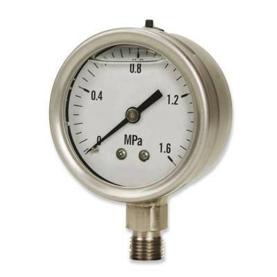 China HPb59-1 or SUS316 high quality brass mbar brass internal low pressure gauge for sale