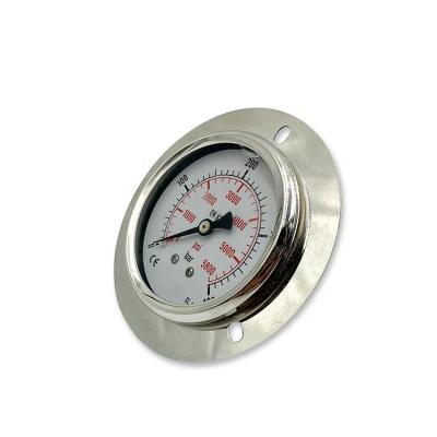 China Brass Stainless Steel Liquid Or Filled Flange Glycerin Pressure Gauge 400 Bar for sale