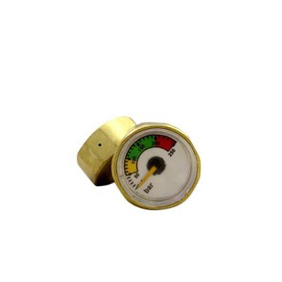 China MINI Natural Gas Cylinder Nickel Plated Silver Brass Pressure Gauge for sale