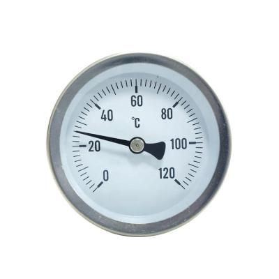 China Brass or Stainless Steel High Precision Dial Panel Bimetal Thermometer Portable Temperature Meter for sale