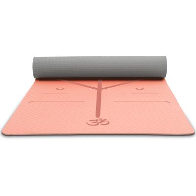 China Hot Sale Yoga Pilate Exercise Wholesale Customize Brand Logo 183 61 0.6 Anti Slip Double Layer Tape Yoga Mat for sale