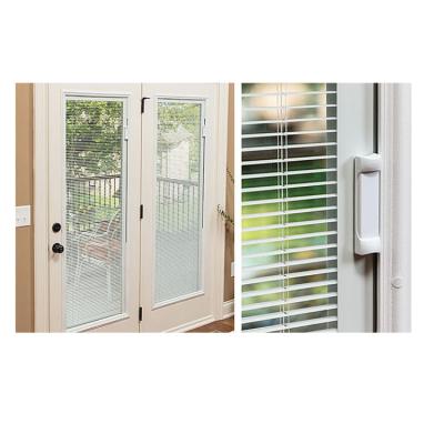 China Available Country Sample Porcelain Aluminum Doors With Integral Blinds for sale