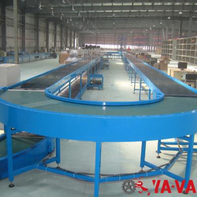 China Heat Resistant 180 Belt Curve Conveyor For Plastic Injection Molding Machinery for sale