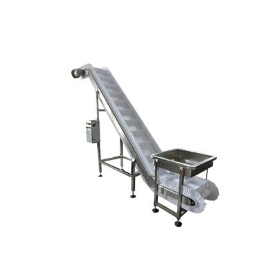 China Heat Resistant Z Type Modular Belt Inclined Conveyor With Cleats And Side Walls For Food Transfer for sale