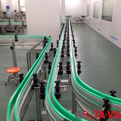 China Heat Resistant Flexible Aluminum Guide Rail Profile Conveyor For Pharmaceutical Industry for sale