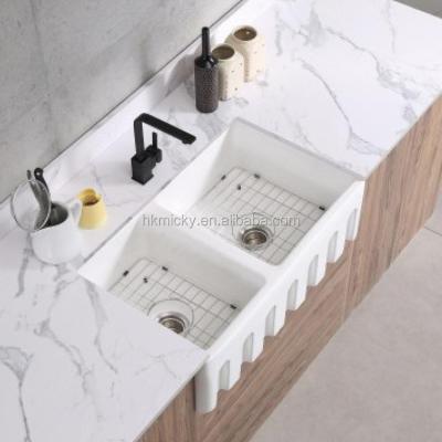 China Without Faucet Ceramic Apron Front Farmhouse Sink Bathroom for sale