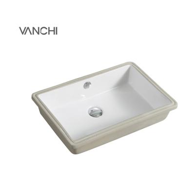 China Easy Clean Slim Modern Undermount Lavatory Sink for sale