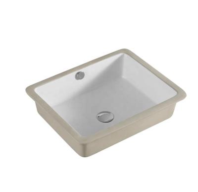 China Easy Clean Undercounter Rectangle Bathroom Sink Ceramic Hand Sink Wash Basin for sale