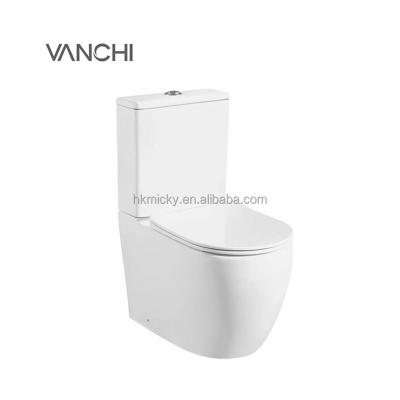 China Double-Flow Ceramic WC Washdown Two Piece Toilet for sale