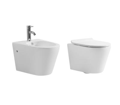 China Double-Flow European One Piece Wall Hung Lavatory Price for sale