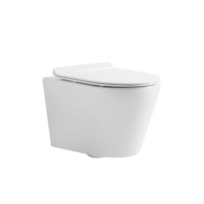 China Concealed Cistern Round Shape European Wall Hung Toilet Dimensions for sale