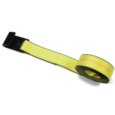 China High Quality 100% Polyester Transport Winch Strap With Flat Hook for sale