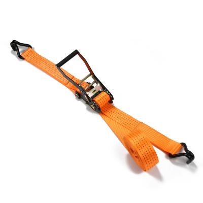 China Hot Sales Transport BS 2500kg Car Axel StrapBelt Auto Retractable Ratchet Tie Down Straps With Wire Hook for sale