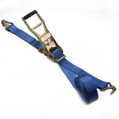 China Transport CE Certified 50mmx10m Truck Cargo Lashing Heavy Duty Ratchet Tie Down Strap for sale