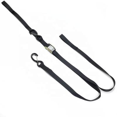 China 400Lbs Transport Load Tension Polyester Cargo Strap Ratchet Strap Lashing Down Link for sale