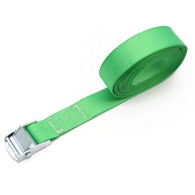 China Transport Wholesale Green Color Cargo Lashing Ratchet Tie Down Straps 25Mmx5M Polyester Ratchet Tie for sale